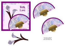 Lilac Calla Lily and Fan