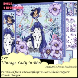 7X7 Vintage Lady in Blue