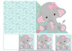 QUICK CARD AND GIFT TAGS - ELEPHANT 1