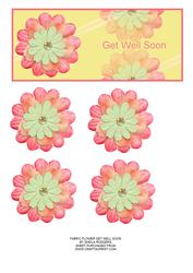 Fabric Flower Get Well Soon