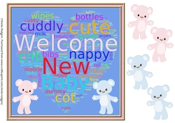WORD HEART - NEW BABY