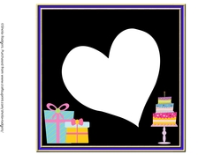 WORD HEART - HAPPY BIRTHDAY - INSERT
