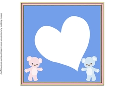 WORD HEART - NEW BABY - INSERT