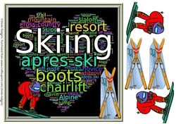 WORD HEART - SKIING