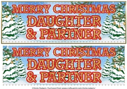 CHRISTMAS GLITTER - DAUGHTER AND PARTNER