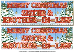 CHRISTMAS GLITTER - SISTER AND BROTHER IN LAW