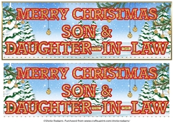 CHRISTMAS GLITTER - SON AND DAUGHTER IN LAW