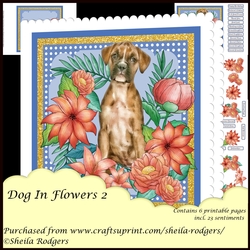 DOG IN FLOWERS 2