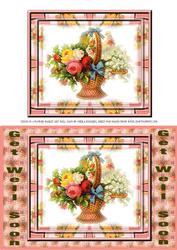 Doves in a Flower Basket Get Well Soon