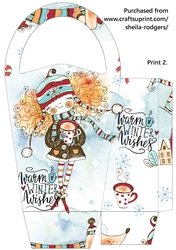 LARGE ROUND TOP GIFT BAG - COCOA GIRL