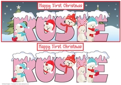 POLAR BEAR NAMES - ROSIE FIRST CHRISTMAS