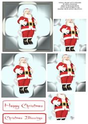 Scroll Frame Santa Pyramid
