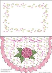 Scalloped Edge Fabric Rose