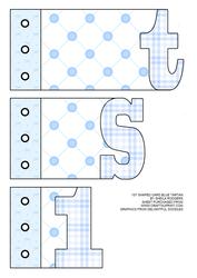 1st Shaped Card Blue Tartan