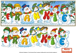 SNOWMEN NAMES LARGE DL - FRANKIE