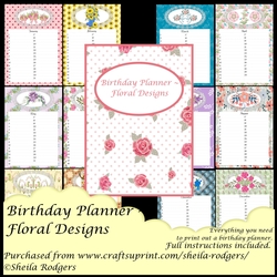 BIRTHDAY PLANNER - FLORAL DESIGNS