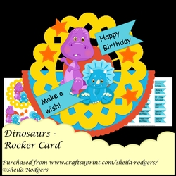 ROCKER CARD - DINOSAURS