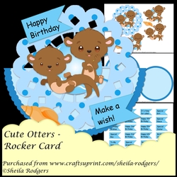 ROCKER CARD - CUTE OTTERS