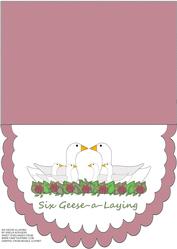Six Geese-a-laying