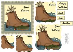 Fishing Boot with Fish