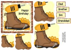Man's Boot with Drill