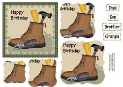 Work Boot with Tools