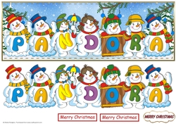 SNOWMEN NAMES LARGE DL - PANDORA