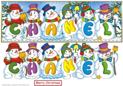 SNOWMEN NAMES LARGE DL - CHANEL