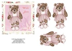 Shabby Ballerina Bear in Pink