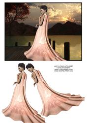Lady in Peach at Sunset