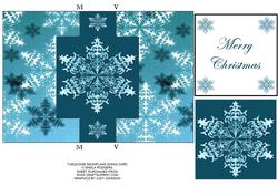 Turquoise Snowflake Swing Card
