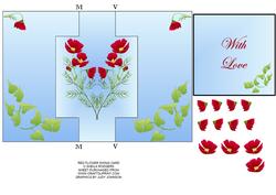 Red Flower Swing Card