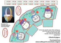 CHRISTMAS BASKET - PENGUINS