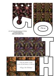 50th Birthday Dark Fractal Patterns