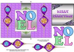 Noel Glitter Swing Card