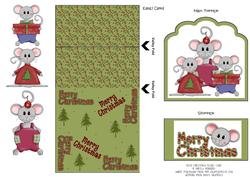 Mice Christmas Easel Card
