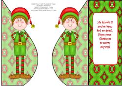 Christmas Elf Tear Drop Card