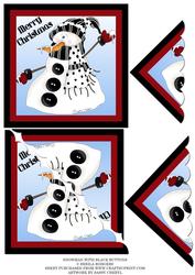 Snowman with Black Buttons