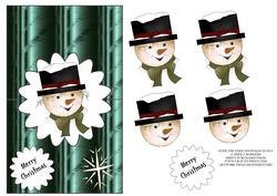 Over the Edge Snowman in Hat