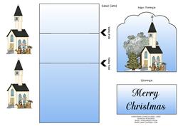 Christmas Church Easel Card