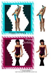 Two Sexy Lady Card Fronts