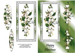 White Flower Oval Christmas