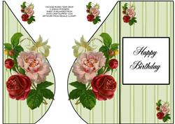 Vintage Roses Tear Drop