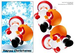 Santa Claus Over the Edge Card