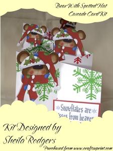 Bear with Spotted Hat Cascade Card Kit