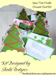 Xmas Tree Cookie Cascade Card Kit