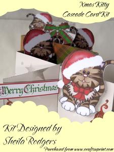Xmas Kitty Cascade Card Kit