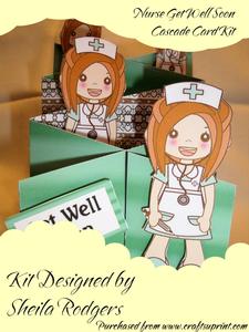 Nurse Get Well Soon Cascade Card Kit