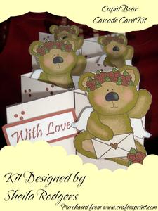 Cupid Bear Cascade Card Kit