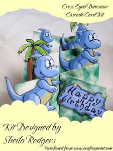 Cross Eyed Dinosaur Cascade Card Kit
